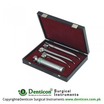 MaxBright™ Fiber Optic McIntosh Laryngoscope Set With Battery Handle Ref:- AN-890-01 and Blades Ref:- AN-810-00 to AN-810-04 Stainless Steel, 